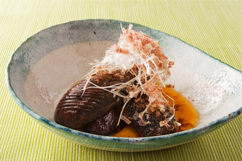 揚げない茄子の揚げ煮浸し