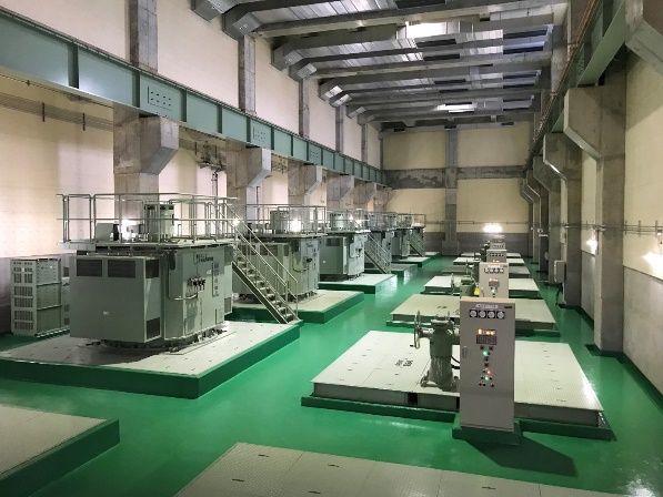 画像：再構築した東尾久浄化センターポンプ室