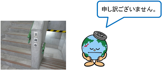 写真：水の館内階段