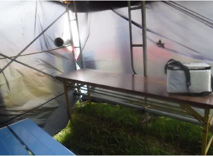 写真：簡易休憩所内の様子