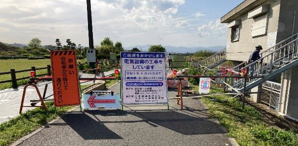 写真：迂回路・区画整理状況