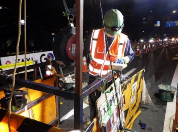 写真：インターホーン・無線機の使用状況（地上）