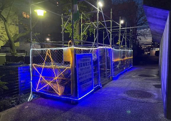 写真：ライトアップの様子