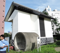 写真：水の館外観（下水道館展示品）