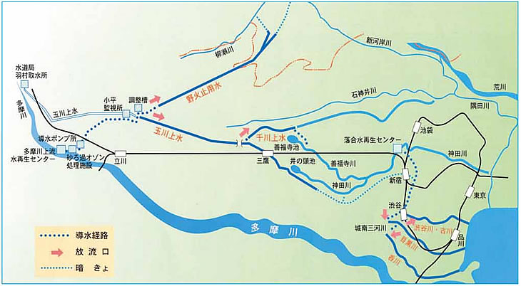 多摩地域の地図